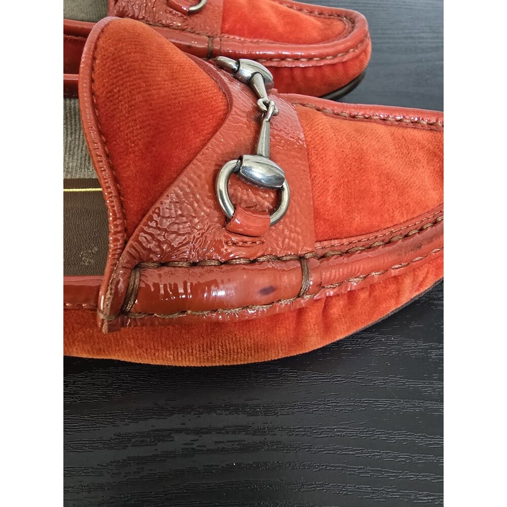 Gucci Loafer, Vintage, Red, Velvet/Patent, Size 35  good used condition - Picture 5 of 12